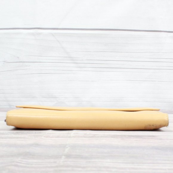 Vintage! Christian Dior Tan Leather Calfskin Kisslock Pouch Wallet - Picture 7 of 10